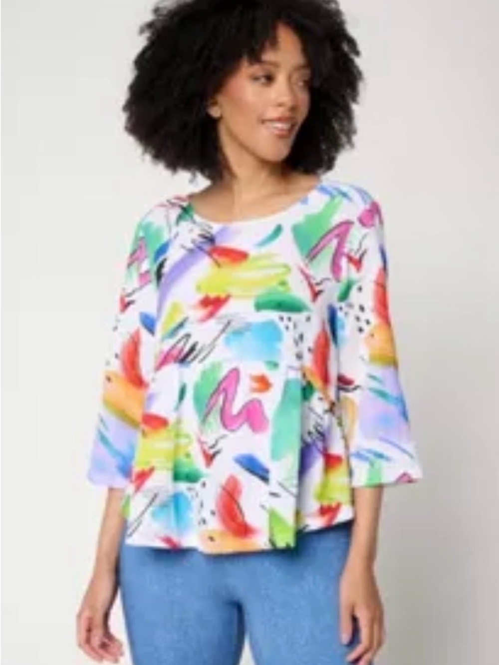 Airee by Aimee Kestenberg A-Line Top with Flounce Hem size medium